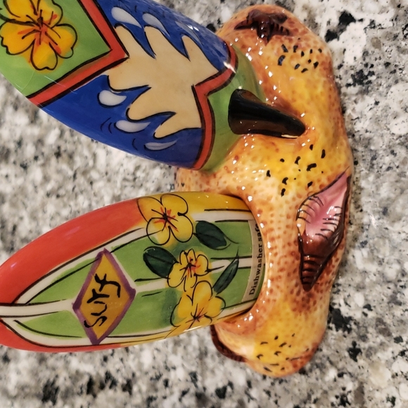 NIB Clay Art Surf's Up Salt & Pepper Shakers - Picture 3 of 9